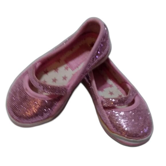 Converse One Star Toddler 6 Mary Janes Sequin Pink Ballet Flat Slip on Shoes - Picture 1 of 8